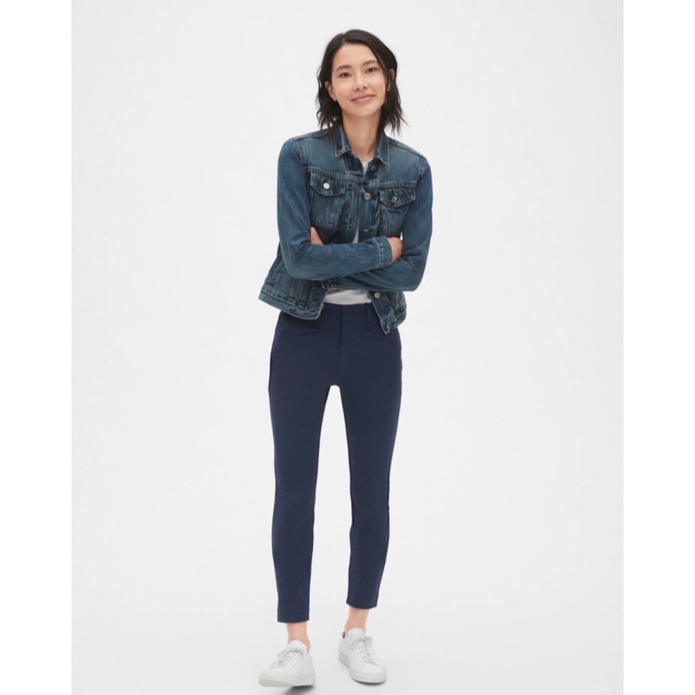 GAP Navy Skinny Ankle Trouser Pants Size 00 Regular Length